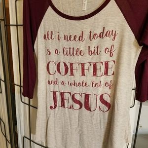 Coffee baseball style T